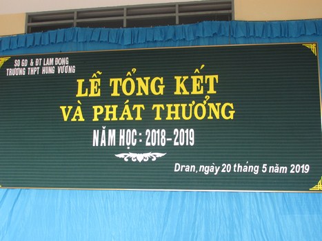 Lễ tổng kết - phát thưởng năm học 2018-2019